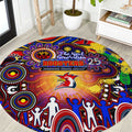 NAIDOC Week 2025 Roosters Football Round Carpet Aboriginal Dot Painting