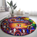 NAIDOC Week 2025 Roosters Football Round Carpet Aboriginal Dot Painting