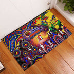 NAIDOC Week 2025 Roosters Football Rubber Doormat Aboriginal Dot Painting