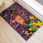 NAIDOC Week 2025 Roosters Football Rubber Doormat Aboriginal Dot Painting