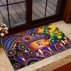 NAIDOC Week 2025 Roosters Football Rubber Doormat Aboriginal Dot Painting