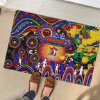 NAIDOC Week 2025 Roosters Football Rubber Doormat Aboriginal Dot Painting