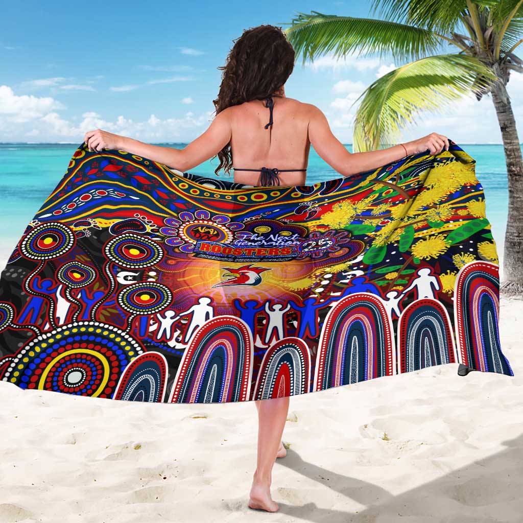 NAIDOC Week 2025 Roosters Football Sarong Aboriginal Dot Painting
