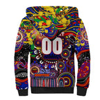 Personalised NAIDOC Week 2025 Roosters Football Sherpa Hoodie Aboriginal Dot Painting
