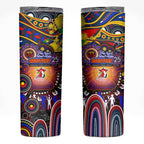 NAIDOC Week 2025 Roosters Football Skinny Tumbler Aboriginal Dot Painting