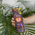 NAIDOC Week 2025 Roosters Football Skinny Tumbler Aboriginal Dot Painting