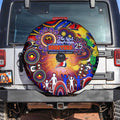 NAIDOC Week 2025 Roosters Football Spare Tire Cover Aboriginal Dot Painting