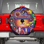 NAIDOC Week 2025 Roosters Football Spare Tire Cover Aboriginal Dot Painting