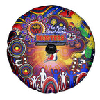 NAIDOC Week 2025 Roosters Football Spare Tire Cover Aboriginal Dot Painting