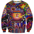 Personalised NAIDOC Week 2025 Roosters Football Sweatshirt Aboriginal Dot Painting