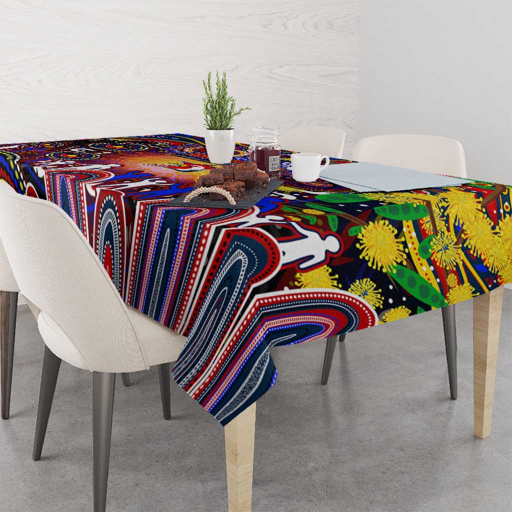 NAIDOC Week 2025 Roosters Football Tablecloth Aboriginal Dot Painting