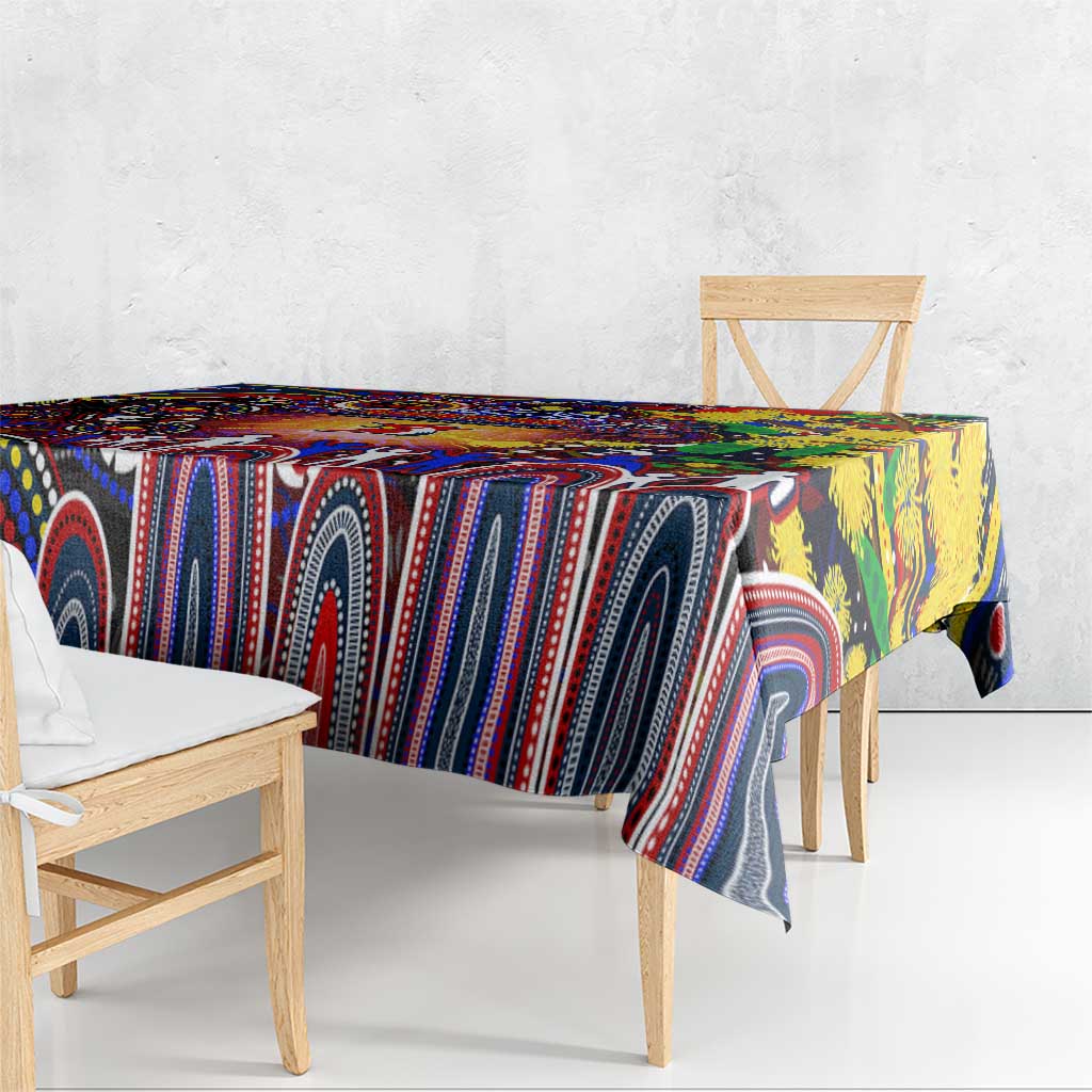 NAIDOC Week 2025 Roosters Football Tablecloth Aboriginal Dot Painting