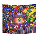 NAIDOC Week 2025 Roosters Football Tapestry Aboriginal Dot Painting