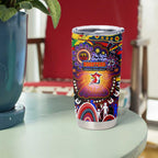 NAIDOC Week 2025 Roosters Football Tumbler Cup Aboriginal Dot Painting