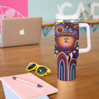 NAIDOC Week 2025 Roosters Football Tumbler With Handle Aboriginal Dot Painting