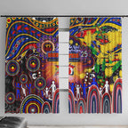 NAIDOC Week 2025 Roosters Football Window Curtain Aboriginal Dot Painting