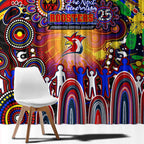 NAIDOC Week 2025 Roosters Football Window Curtain Aboriginal Dot Painting