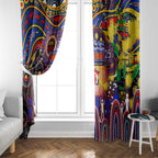 NAIDOC Week 2025 Roosters Football Window Curtain Aboriginal Dot Painting