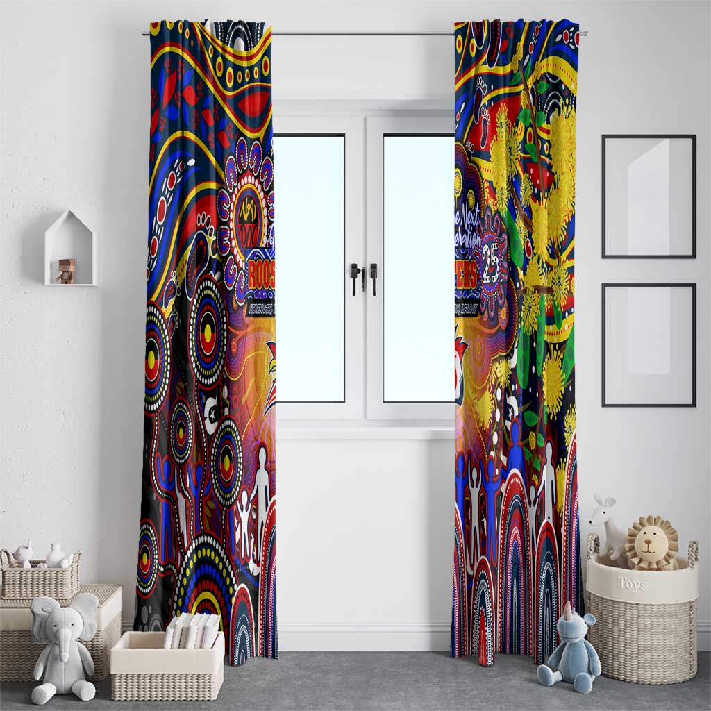 NAIDOC Week 2025 Roosters Football Window Curtain Aboriginal Dot Painting