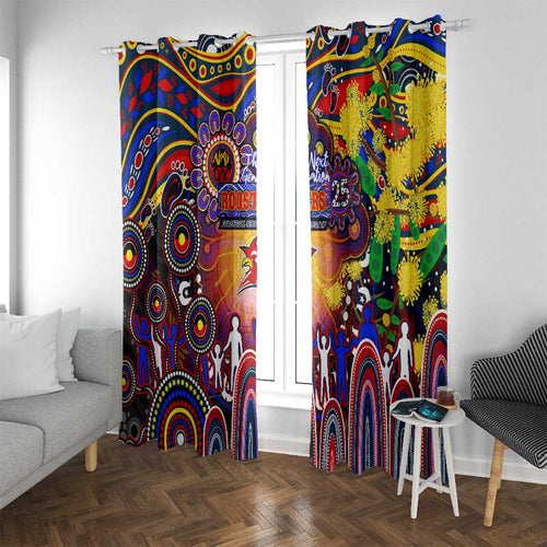 NAIDOC Week 2025 Roosters Football Window Curtain Aboriginal Dot Painting