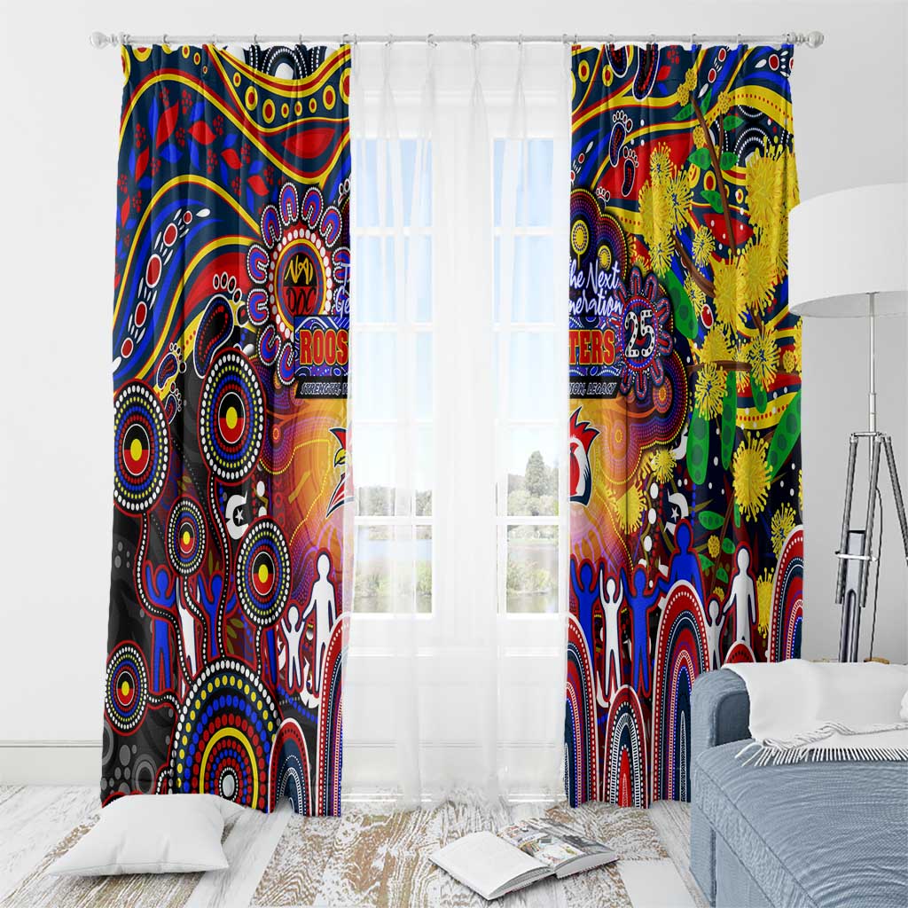 NAIDOC Week 2025 Roosters Football Window Curtain Aboriginal Dot Painting