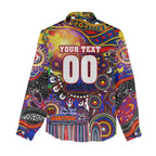 Personalised NAIDOC Week 2025 Roosters Football Women Casual Shirt Aboriginal Dot Painting
