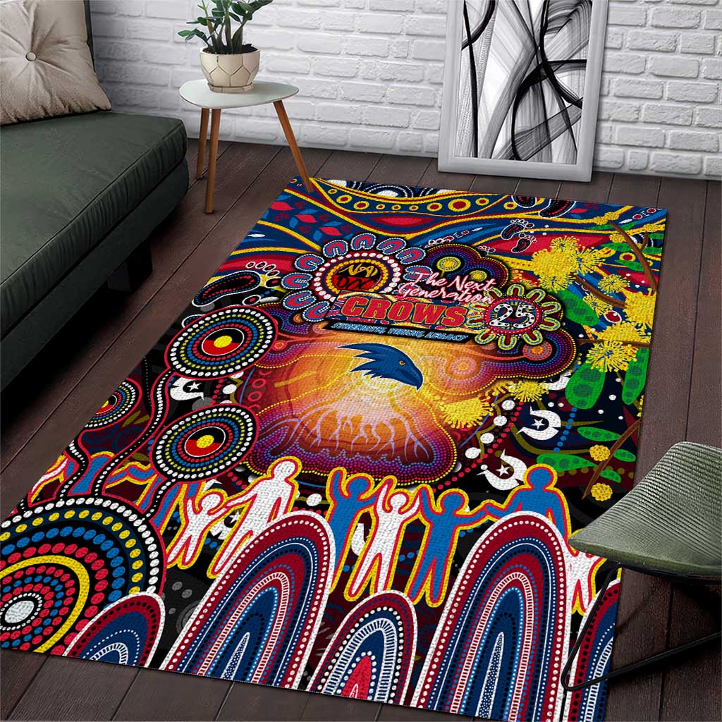 NAIDOC Week 2025 Crows Football Area Rug Aboriginal Dot Painting