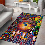 NAIDOC Week 2025 Crows Football Area Rug Aboriginal Dot Painting
