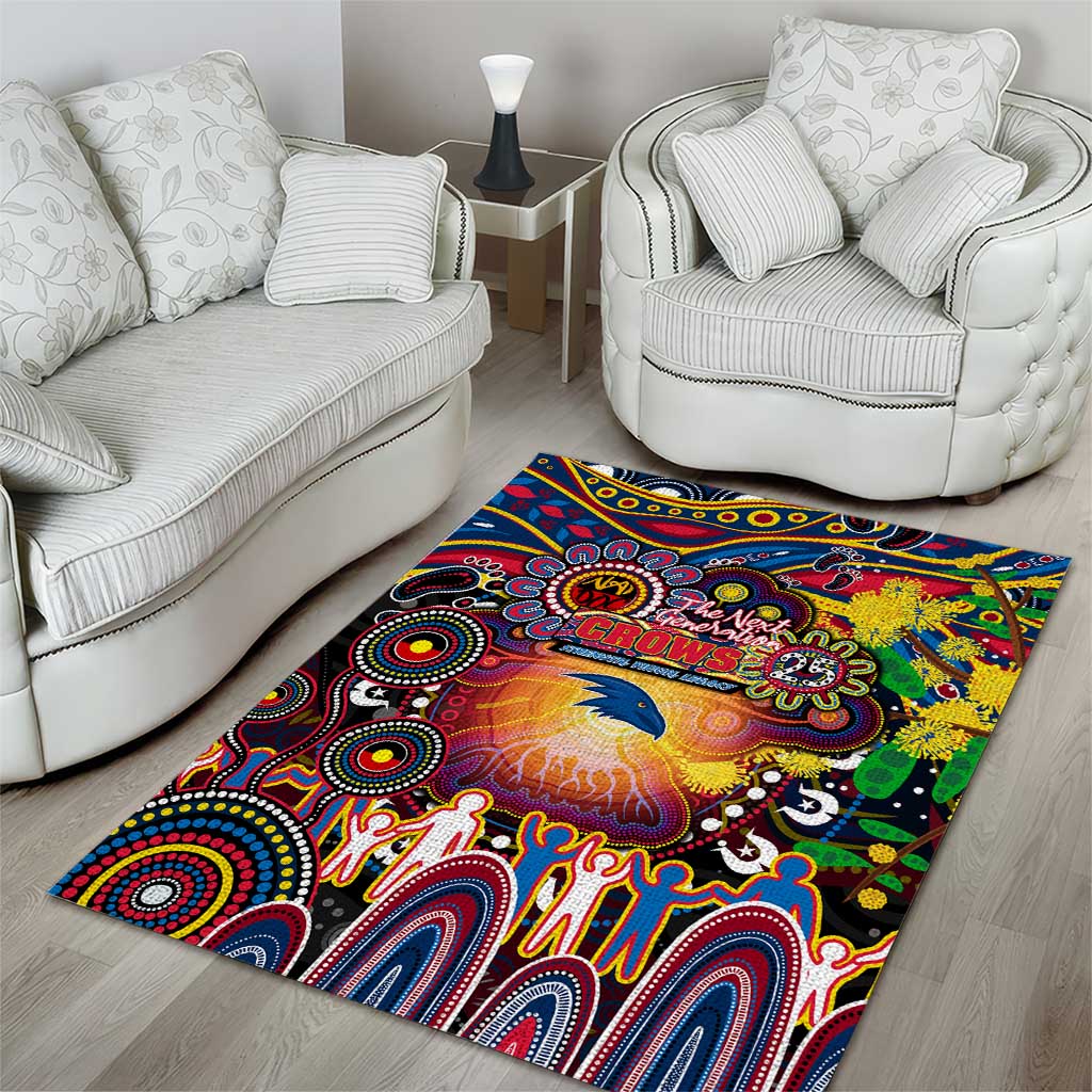 NAIDOC Week 2025 Crows Football Area Rug Aboriginal Dot Painting