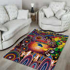 NAIDOC Week 2025 Crows Football Area Rug Aboriginal Dot Painting