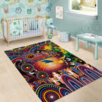 NAIDOC Week 2025 Crows Football Area Rug Aboriginal Dot Painting