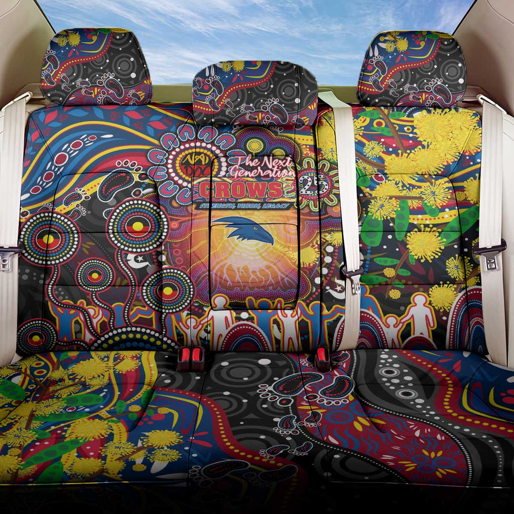 NAIDOC Week 2025 Crows Football Back Car Seat Cover Aboriginal Dot Painting
