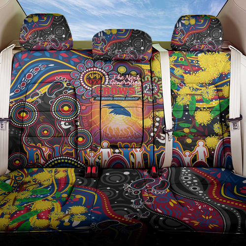 NAIDOC Week 2025 Crows Football Back Car Seat Cover Aboriginal Dot Painting