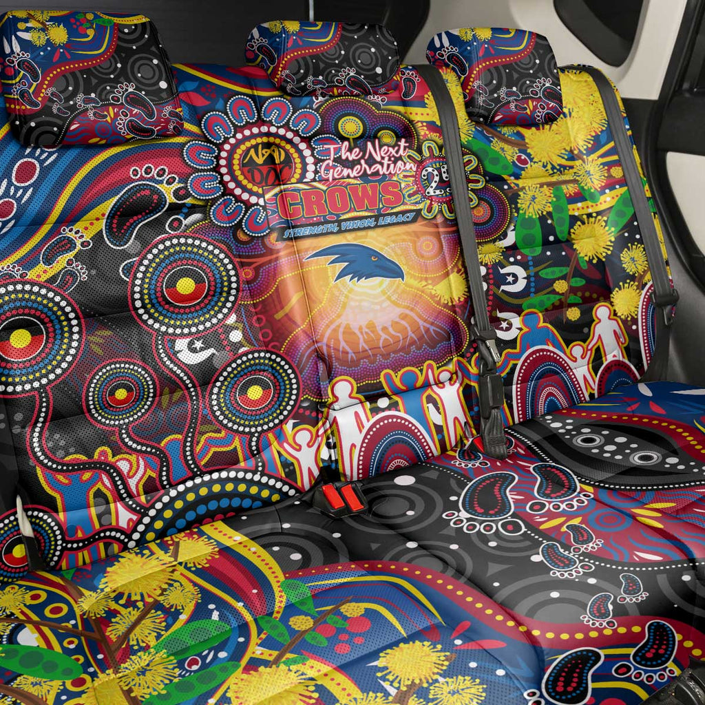 NAIDOC Week 2025 Crows Football Back Car Seat Cover Aboriginal Dot Painting