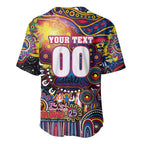 Personalised NAIDOC Week 2025 Crows Football Baseball Jersey Aboriginal Dot Painting