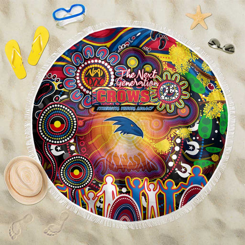 NAIDOC Week 2025 Crows Football Beach Blanket Aboriginal Dot Painting
