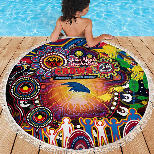 NAIDOC Week 2025 Crows Football Beach Blanket Aboriginal Dot Painting