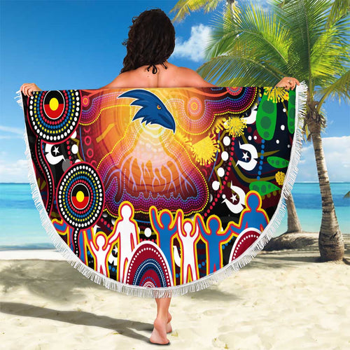 NAIDOC Week 2025 Crows Football Beach Blanket Aboriginal Dot Painting