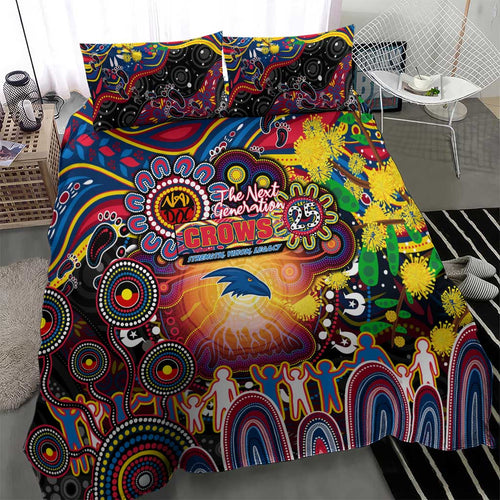 NAIDOC Week 2025 Crows Football Bedding Set Aboriginal Dot Painting