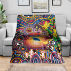 NAIDOC Week 2025 Crows Football Blanket Aboriginal Dot Painting