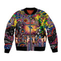 Personalised NAIDOC Week 2025 Crows Football Bomber Jacket Aboriginal Dot Painting