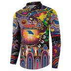 Personalised NAIDOC Week 2025 Crows Football Button Sweatshirt Aboriginal Dot Painting