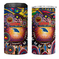 NAIDOC Week 2025 Crows Football 4 in 1 Can Cooler Tumbler Aboriginal Dot Painting