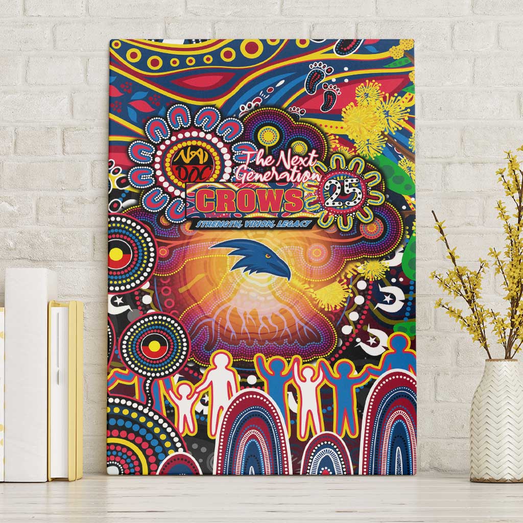 NAIDOC Week 2025 Crows Football Canvas Wall Art Aboriginal Dot Painting