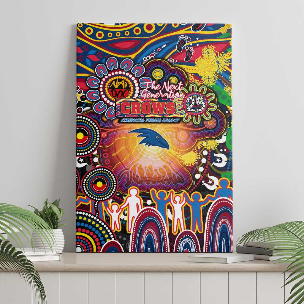 NAIDOC Week 2025 Crows Football Canvas Wall Art Aboriginal Dot Painting