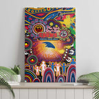 NAIDOC Week 2025 Crows Football Canvas Wall Art Aboriginal Dot Painting