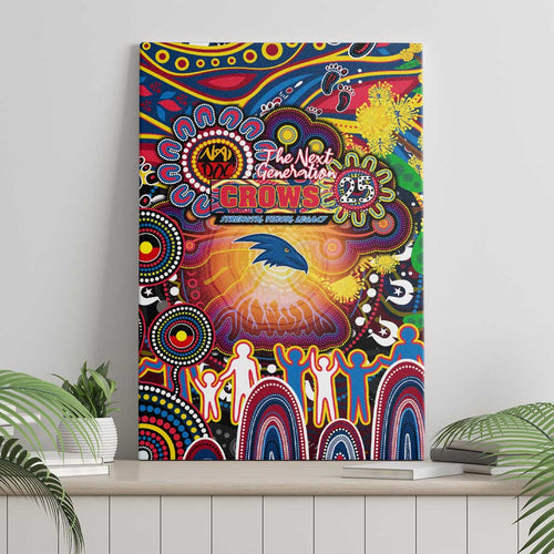 NAIDOC Week 2025 Crows Football Canvas Wall Art Aboriginal Dot Painting