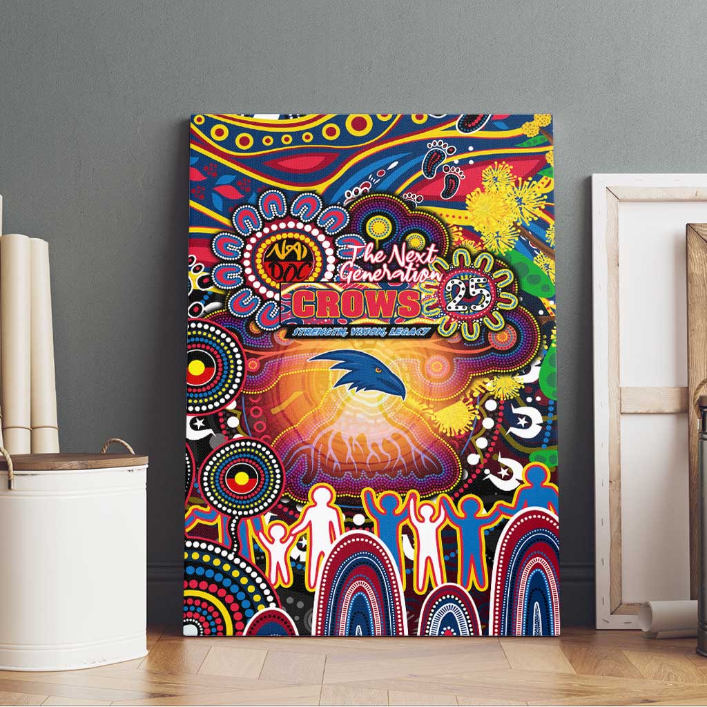 NAIDOC Week 2025 Crows Football Canvas Wall Art Aboriginal Dot Painting