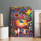 NAIDOC Week 2025 Crows Football Canvas Wall Art Aboriginal Dot Painting