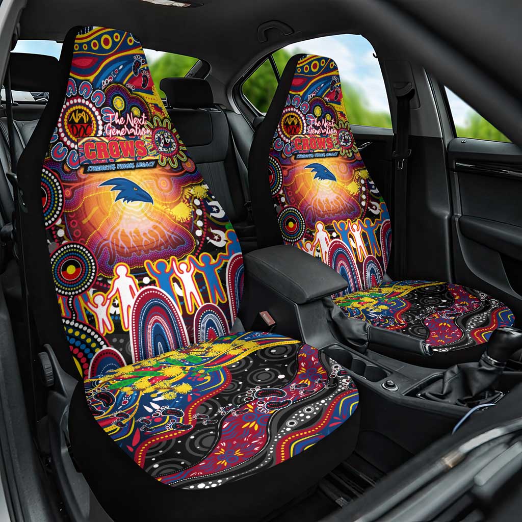 NAIDOC Week 2025 Crows Football Car Seat Cover Aboriginal Dot Painting